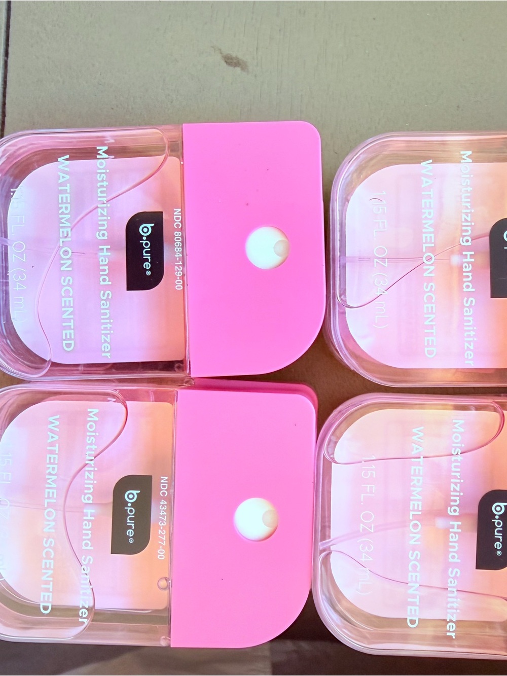 Bundle of 8 moisturizing hand sanitizers in a fresh watermelon scent 🍉